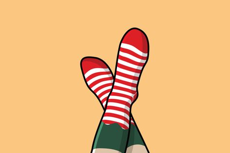 Socks Illustration, Vector Icons Illustration, Christmas Socks, Winter Clothing, Christmas Vectors, Design Concept, Free Design Resources, Icon Illustration, Winter Season