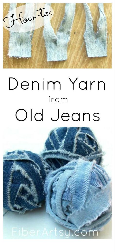 Recycler Diy, Denim Yarn, Rug Tutorial, Blue Jeans Crafts, Jean Crafts, Recycled Jeans, Denim Ideas, Recycle Jeans, Upcycle Recycle