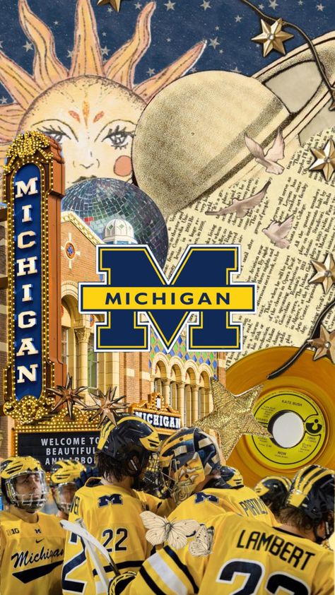 #umich #umichhockey #umichmenshockey University Of Michigan Aesthetic, Umich Aesthetic, College Board, Michigan Football, College Aesthetic, Dream College, Dream School, University Of Michigan, Michigan Wolverines