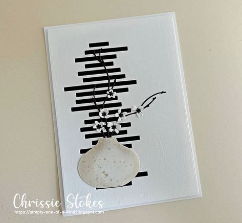 Christine Stokes Cards, Chrissie Stokes, Christine Stokes, Chris Stokes, Boho Cards, Asian Cards, Greeting Card Inspiration, White Cards, Scrapbook Stuff