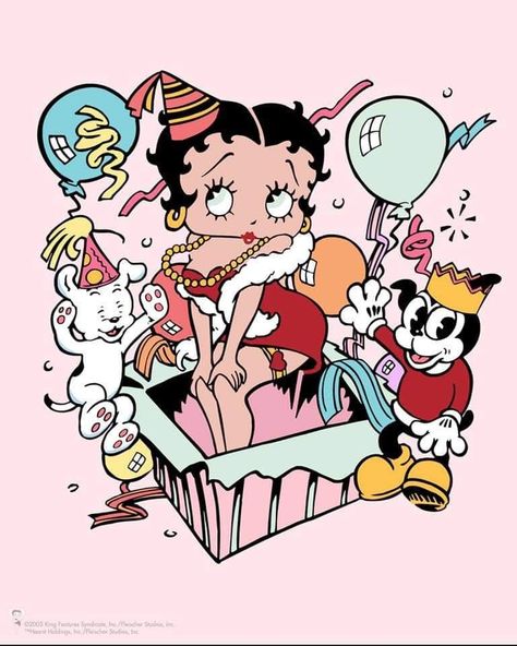 Betty Boop Comic, Betty Boop Posters, Betty Boop Birthday, Alex Winter, Betty Boop Classic, Tiger Wall Art, Happy Birthday Vintage, Betty Boop Art, Betty Boop Cartoon