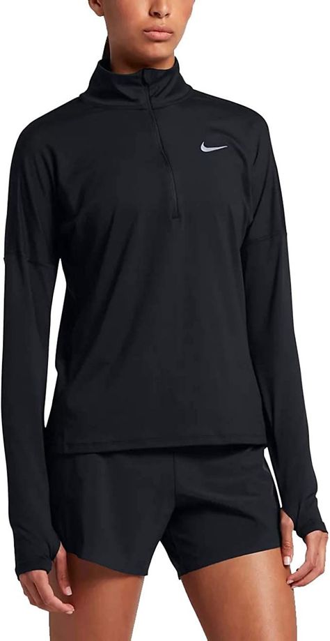 Nike Women's Dri-Fit Element Long Sleeve Running Top #afflink Nike Quarter Zip, Long Sleeve Running Shirt, Running Hoodie, Half Zip Top, Nike Long Sleeve, Training Tops, Running Shirts, Running Tops, Sportswear Women