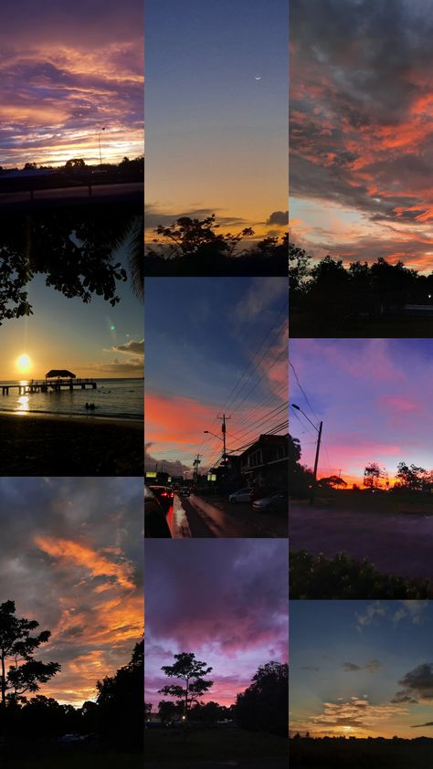 Sensory Wallpaper, Sunset Collage, Snap Ideas, Moon Aesthetic, Sky Collection, Sky Pictures, Sunset Aesthetic, Diary Ideas, Nature View