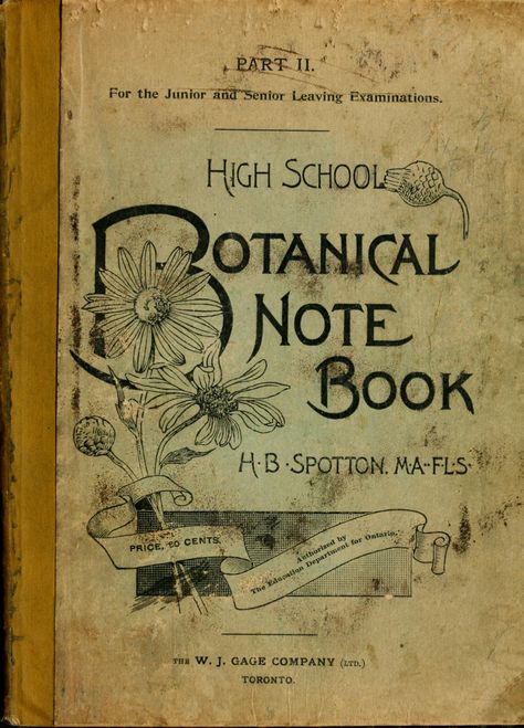 Botany Books, Archive Books, Vintage Book Covers, Language Of Flowers, Web Icons, Vintage School, Note Book, Open Book, Old Books