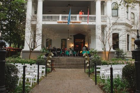 Garden-Inspired New Orleans Wedding at The Columns Hotel The Columns Hotel New Orleans, Intimate Dinner Party, Party Reception, Garden District, Front Patio, New Orleans Wedding, Garden Party Wedding, St Charles, Garden Inspired