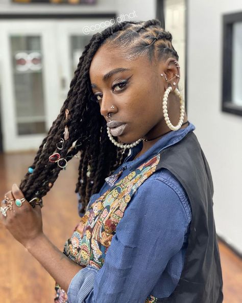 Coco Did That, LLC on Instagram: “Lemonade Locs 🍋 (like lemonade braids 😂) on the one and only @gunshots_ 🤩🔥😍 #locqueen #locqueensrock #locjourney #locqueens #locstyles…” Lemonade Braids, Loc Styles, The One And Only, One And Only, Locs, Lemonade, Hair Wrap, Coco, The One