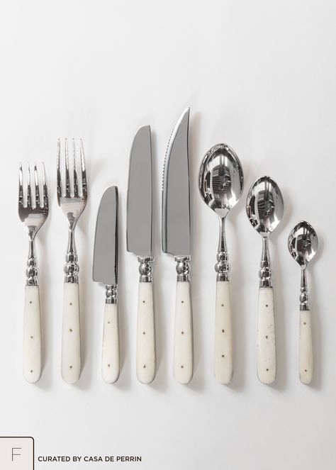 Porter | White Bone White Cutlery, White Utensils, Silver Ware, White Kitchen Utensils, Gold Cutlery, Eating Utensils, Demitasse Spoons, Cooking Appliances, Steak Knives