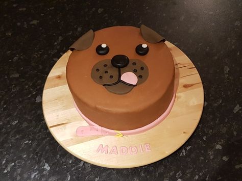 Easy Dog Shaped Cake, Easy Dog Themed Birthday Cake, Dog Shaped Birthday Cake, Dog Themed Birthday Cake, Puppy Birthday Cakes, Bday Themes, Owl Cake, Dog Birthday Cake, Dog Cakes