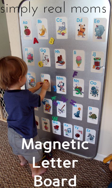 Toddler Playroom, Magnet Board, Magnetic Letters, Real Mom, Real Moms, Petite Section, Toddler Play, Toddler Learning Activities, Toddler Fun