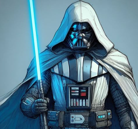 Darth Caedus Fan Art, White Darth Vader, Sith Lord Art, Sith Warrior Concept Art, Sith Lord Fan Art, Sith Lightsaber Concept Art, Darth Vader Jedi, Darth Vader Fantasy Art, Sith Lightsaber