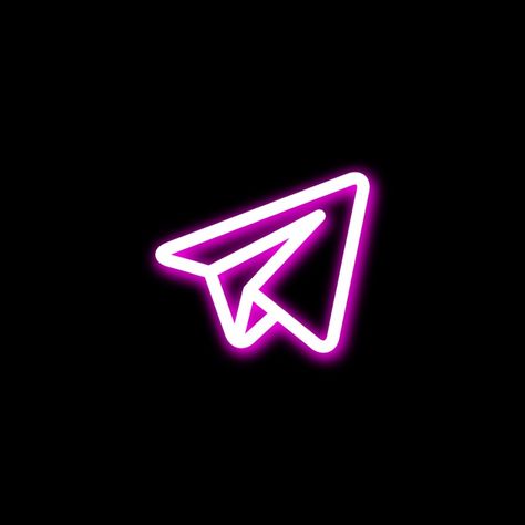 Telegram App Icon, Neon Icons, Telegram App, Fire Drawing, Neon Red, Telegram Logo, Neon Purple, Anime Artwork Wallpaper, Black Neon