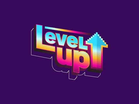 Pixel Logo Design, Event Logo Ideas, Games Logo Design, Event Branding Design, Gaming Branding, Level Up Design, Up Logo Design, Game Branding, Event Logo Design