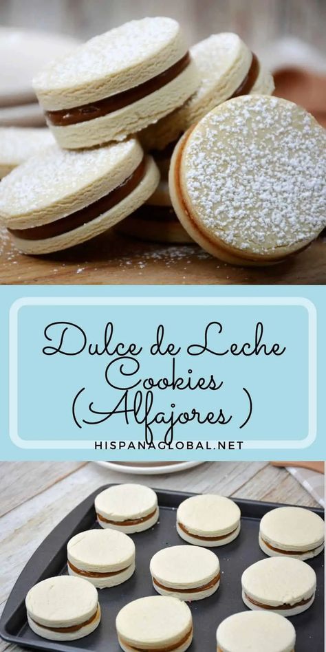 How to make the best alfajores or dulce de leche cookies - Hispana Global Peruvian Alfajores Recipe Cookies, How To Make Alfajores, Alphajores Cookies, Chilean Alfajores Recipe, Alphajores Recipe, Manjar Cookies, Brazilian Cookies Recipe, How To Make The Best Cookies, Argentina Cookies