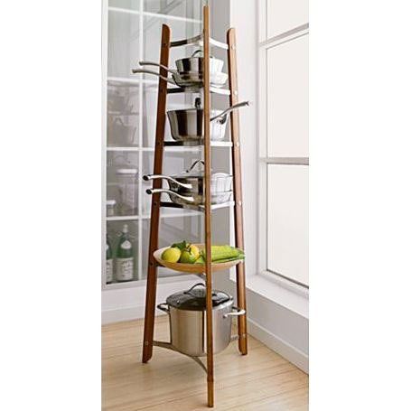 Gallery: Cookware Stands for Storing Pots and Pans Crates Bookshelf, Cookware Stand, Kitchen Gallery, Kitchen Pot, Cabinet Space, Pot Rack, Pantry Design, Wooden Crates, Pots And Pans