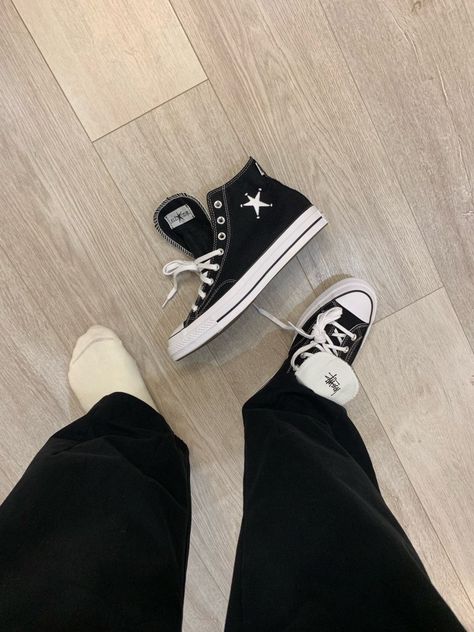 Converse X Stussy, Stussy Converse, Converse Collab, Chuck 70 Converse, Converse Chuck 70 High Top, Converse 70, Skate Outfit, Chuck 70 High Top, 70 Outfits