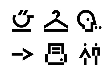 Guide Icon, Pictogram Design, Office Icon, Office Signage, Navigation Design, Signage System, Graphic Motif, Brand Icon, Wayfinding Signage