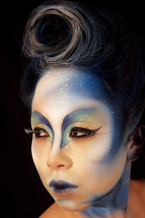 Cirque du Soleil makeup Band Makeup, Alice In Wonderland Makeup, Circus Makeup, Alien Makeup, Prosthetic Makeup, Theatre Makeup, Performance Makeup, Dance Makeup, Theatrical Makeup