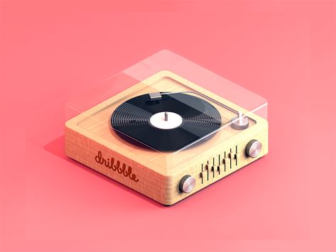 Vinyl Cafe, Halloween Diorama, 3d Modeling Tutorial, Bottle Design Packaging, Vinyl Player, Graphisches Design, Graphic Motif, 3d Concept, Isometric Illustration