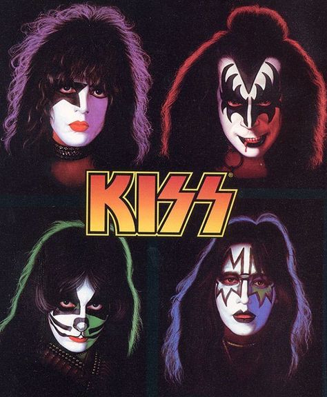 Banda Kiss, Kiss Artwork, Kiss Costume, Gene Simmons Kiss, Blacklight Posters, Rock Poster Art, Bon Scott, Kiss Army, Kiss Pictures