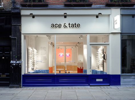 Ace & Tate's Soho store designed by creative agency Anyways Tate London, Noel Fielding, Soho London, Shop House Plans, Interior Display, Shop Front Design, Shop Window Displays, Shop Plans, Central London