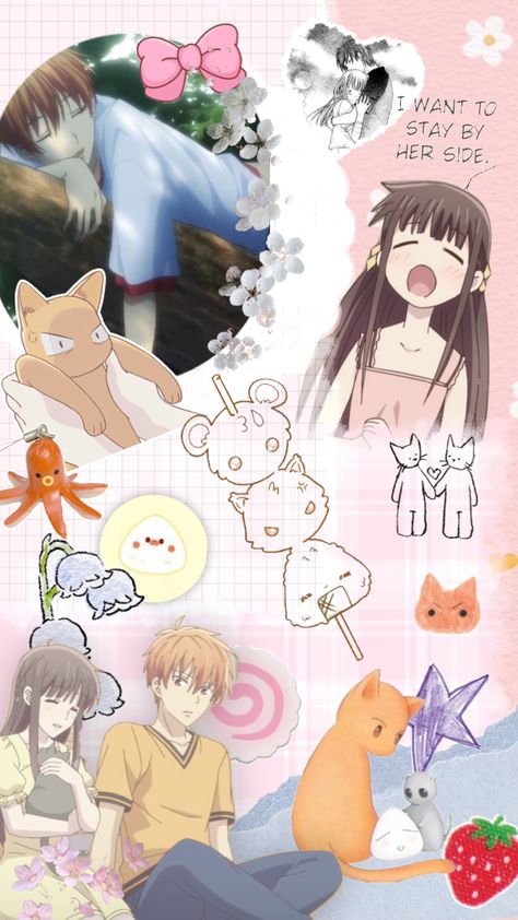 #anime #fruitsbasket #love #vibes #cute Cute Shuffles, Fruits Basket Kyo, Fruits Basket Manga, Love Vibes, Walpaper Hello Kitty, Fruits Basket Anime, Anime Canvas Art, Blossoms Art, Fruits Basket