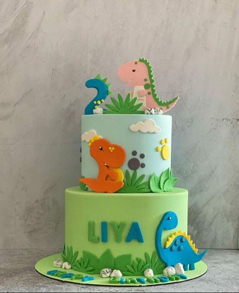 Dinosaur Themed Birthday Cake, Dinosaur Cakes For Boys, Dino Birthday Cake, Cake Designs For Boy, Birthday Cake For Husband, Dinosaur Birthday Party Decorations, Dino Cake, Dinosaur Birthday Cakes, Boys First Birthday Party Ideas