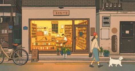 Library Aesthetic Illustration, Notion Cover Illustration, Bakery Aesthetic Wallpaper Desktop, Illustration Art Wallpaper Pc, Cute Study Wallpaper Laptop, Books Notion Cover, Library Aesthetic Drawing, Ghibli Studying, Library Aesthetic Wallpaper Desktop