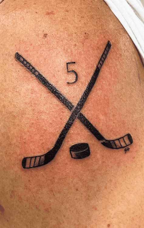 Hockey Tattoo Design Images (Hockey Ink Design Ideas) Hockey Inspired Tattoos, Tatoos Hockey Tattoo Ideas, Hockey Stick Tattoo Ideas, Hockey Tattoo Ideas Small, Small Hockey Tattoos Simple, Hockey Tattoo Ideas For Women, Hockey Mom Tattoo Ideas, Hockey Tattoo Ideas For Guys, Simple Hockey Tattoo