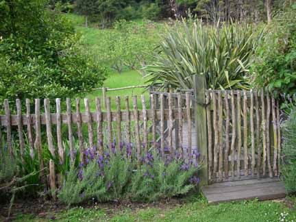 Cloture Homemade Fence, Cheap Garden Fencing, Rustic Garden Fence, Rustic Fence, Natural Fence, Simple Garden, Fence Landscaping, Veg Garden, Have Inspiration