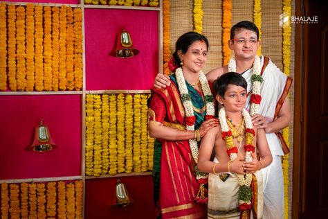 Threading Ceremony Decoration, Thread Ceremony Decoration, Thread Ceremony, Ceremony Photography, Ceremony Photos, Sacred Threads, Photos Poses, Ceremony Dresses, Cute Krishna