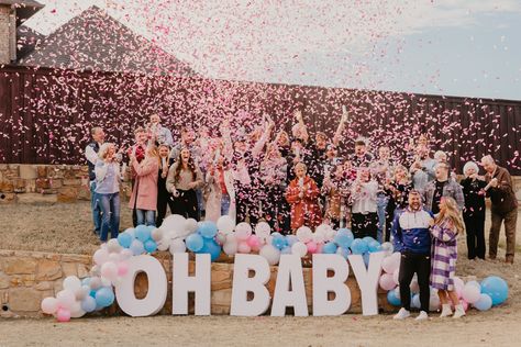 Gender Reveal Confetti Cannon, Gender Reveal Pictures, Gender Reveal Confetti, Confetti Cannon, Confetti Gender Reveal, My Future Family, Gender Reveal Party Ideas, Gender Party, Reveal Party Ideas