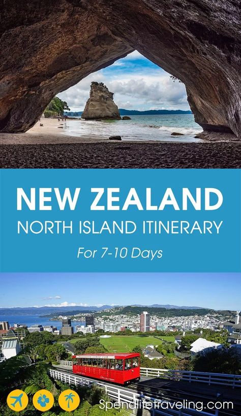 Things To Do In New Zealand North Island, New Zealand 10 Day Itinerary, North Island New Zealand Itinerary, New Zealand North Island Itinerary, New Zealand Trip, New Zealand North Island Road Trip, North Island New Zealand Road Trips, Auckland Travel, Hahei Beach New Zealand