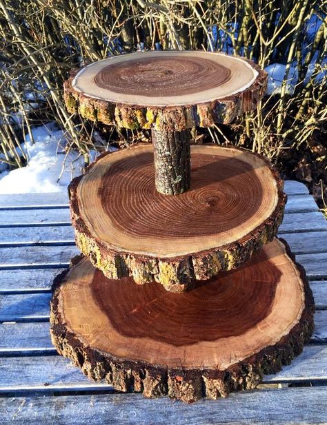 Large Log Elm Wood Collapsible Rustic Cake 70 Cupcake or 120 donut Stand Wedding party shower wooden 3 tiered cake tree cake tower pastry Rustic Cake Stands, Cupcake Stand Wedding, Donut Stand, Cake Tower, Wooden Cake Stands, Wood Cake Stand, Cake And Cupcake Stand, Wood Cake, Wooden Cake