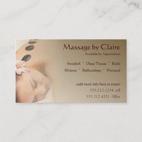 Massage Therapy Business Card Massage Therapy Business Cards, Spa Massage Therapy, Spa Business Cards, Therapy Business, Massage Therapy Business, Massage Business, Create Business Cards, Spa Business, Reflexology Massage