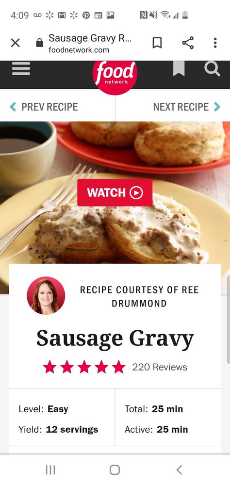 Pioneer Woman Recipes Biscuits And Gravy, Ree Drummond Biscuits And Gravy, Ree Drummond Sausage Gravy, Pioneer Women Biscuits, Pioneer Women Sausage And Gravy, Sausage Gravy Pioneer Woman, Pioneer Woman Sausage Gravy And Biscuits, Biscuits And Gravy Pioneer Woman, Pioneer Woman Gravy