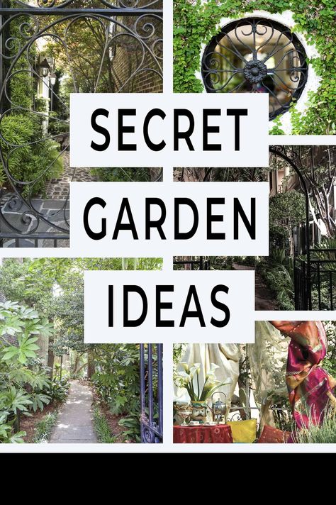 I love these secret garden design ideas. I have always wanted to do something like this in my backyard. Now I have some inspiration for my landscape! #fromhousetohome #secretgarden #gardening #gardenideas #outdoorlivingspace #patiosanddecks #gardenpaths How To Make A Secret Garden, Boho Yard, Secret Garden Design, Secret Garden Ideas, Magical Backyard, Secret Garden Door, Garden Escape, Charleston Gardens, Boxwood Garden