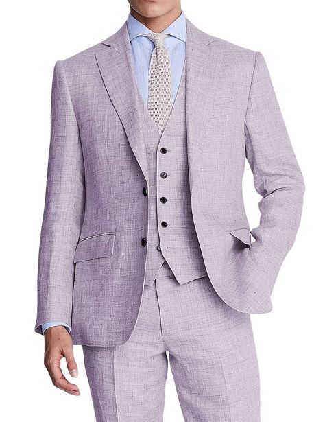 PRICES MAY VARY. Size and Colors:This Men's Lavender 3 Piece Linen Tuxedos Suits for Wedding Beach Summer.We strongly recommend that you carefully check our Seller Only Size Chart before making a purchase.We can custom size or color for your messages. Package:This Mens Lavender 3 Piece Wedding Beach Summer Casual Groomsmen LightWeight Linen Suits Slim Fit consisting of jacket,vest and pant.This set gives you more options on wearing according to different weathers and occasions. High quality fabr Light Purple Wedding Suit, Groom Suit Lavender, Groom Lilac Wedding, Mens Grey Suit Wedding Lavender, Lavender Suit Men, Lavendar Wedding Tuxedo, Mens Linen Suit, Lavender Suit, Casual Groomsmen