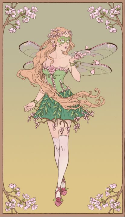 Spring Elf Dnd, Fairy Clothes Drawing Character Design, Dungeons And Dragons Fairy, Spring Fairy Outfit, Fairy Outfits Drawing, Fairy Clothes Drawing, Eladrin Druid, Flower Fairy Outfit, Fairy Character Design