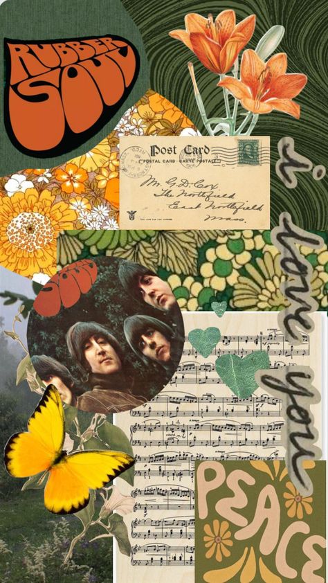 Rubber Soul Wallpaper, Rubber Soul Aesthetic, Beatles Background, Ego Aesthetic, Beatles Aesthetic, Beatles Collage, Rubber Soul Beatles, Beatles Wallpaper, John Lennon Paul Mccartney