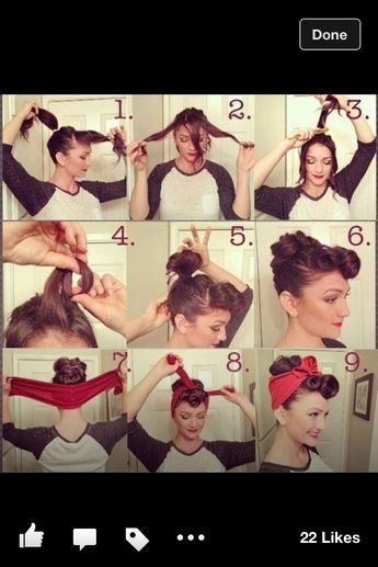 The 50's look | 50's hairstyle. I want to look like this when we move ... | make up ... Retro Updo, Vintage Updo, Pool Hair, 1950s Hairstyles, 50s Hairstyles, Pool Hairstyle Ideas, Beach Hairstyles Medium, Curl Hair, Pin Up Hair