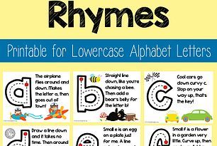 Lowercase Alphabet Formation Rhymes Alphabet Formation Rhymes, Alphabet Rhymes, Alphabet Formation, Teaching Mama, Education Post, Lowercase Alphabet, Letter Formation, An Education, Lower Case