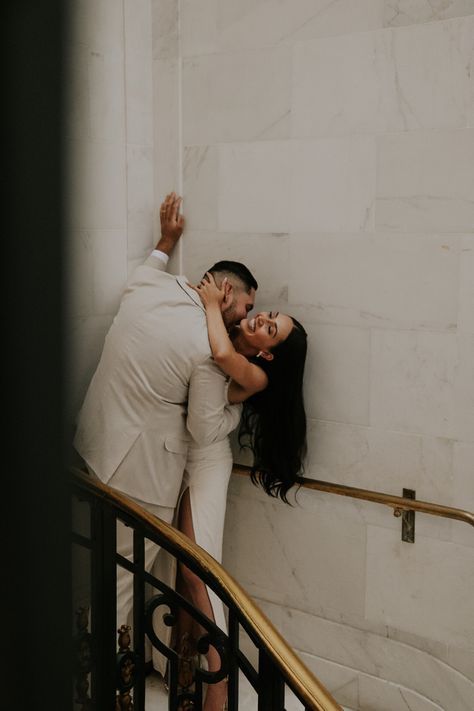 Wedding inspiration | elopement | civil wedding |courthouse wedding | engagement photo inspo | San Francisco city hall | city hall wedding | 2022 bride| 2023 bride | simple wedding dress | modern wedding | black and white | blurr photography | intimate wedding | sfcityhall | wedding on a budget | style inspo | chic wedding | bridal dress | film photography | revolve bridal dress | reyna maxi dress | wedding goals | couple goals | dream wedding | Couples Fancy Photoshoot, City Street Wedding Pictures, Engagement Photos Detail Shots, Elopement Photography Black Couple, City Hall Couple Photoshoot, Paparazzi Style Wedding Photos, Engagement Photos Old School, Down Town Wedding Photos, Height Difference Couple Poses Wedding