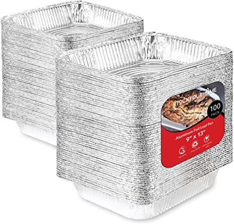 Aluminum Pans 9x13 Disposable Foil Baking Pans (100 Pack) - Half Size Steam Table Deep Pans - Tin Foil Pans Great for Cooking, Heating, Storing, Prepping Food Aluminum Foil Pans, Steam Table, Deep Pan, Aluminum Tray, Aluminum Pans, Catering Business, Tin Foil, Fresh Fruits And Vegetables, Roasting Pan