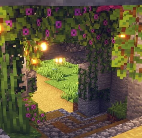 Minecraft Arboretum, Minecraft Archway Cottagecore, Minecraft Farm Aesthetic, Cool Minecraft Ideas, Chalet Minecraft, Garden Minecraft, Minecraft Underground, Cute Minecraft, Farm Minecraft