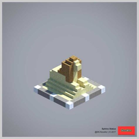 2017 Statue Collection (Redux) - Imgur Minecraft Sphinx Statue, Minecraft Ziggurat, Minecraft Statues Easy, Minecraft Pyramid, Sphinx Statue, Minecraft Desert, Minecraft Decor, Minecraft Statues, Minecraft Images