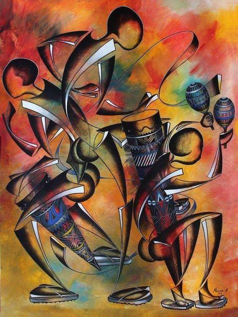 Music Art Painting, Tango Art, Africa Art Design, Afrique Art, African Paintings, Dance Paintings, Jazz Art, Afrikaanse Kunst, Art Elements