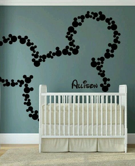 Mickey wall Mickey Mouse Wall Decals, Disney Wall Murals, Baby Room Boy, Mickey Mouse Wall, Mouse Wall, Girl Nursery Room, Dekor Diy, Disney Wall, Baby Room Art