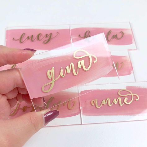 Place Cards For Wedding, Acrylic Place Cards, Cards For Wedding, Cricut Wedding, Wedding Name Cards, Special Events Decor, Baby Announcement Cards, Card Table Wedding, Acrylic Invitations