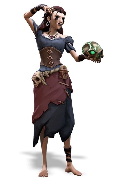 Madame Olivia | The Sea of Thieves Wiki Female Wizard, Pirate Face, Sea Of Thieves, Tall Tales, Story Arc, Pirate Costume, Trading Company, Samurai Gear, Game Art