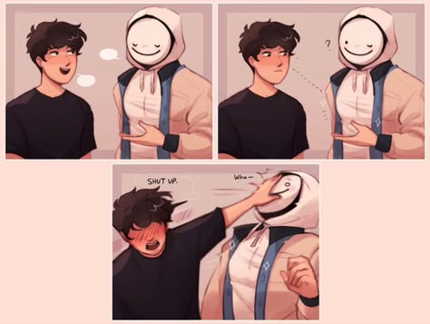 Dream And Georgenotfound Fanart Ship, Funny Minecraft Videos, Mc Video, Dream Video, Hot British Men, Really Cool Drawings, Minecraft Funny, Dream Friends, Ship Drawing